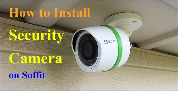 how to run security camera wires through soffit